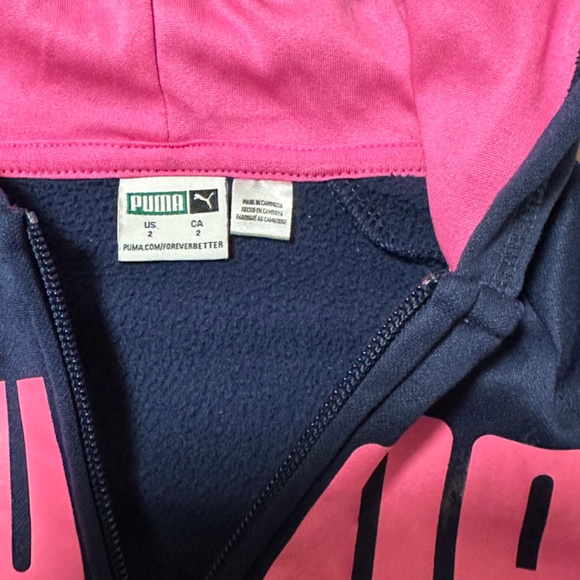 PUMA  blue and pink letter spring and autumn jacket - Picture 3 of 3